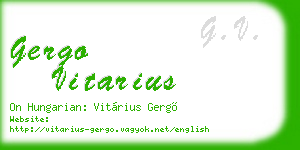 gergo vitarius business card